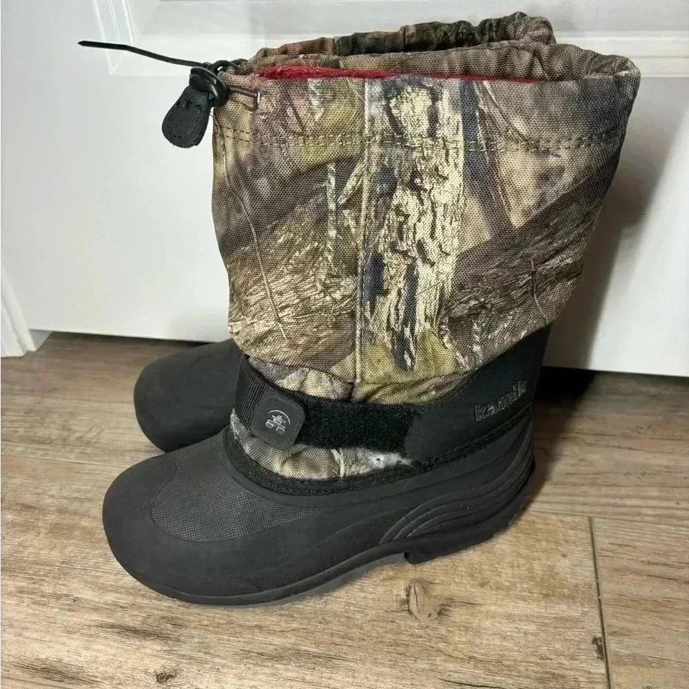Kamik Kids Insulated Camouflage Snow/Rain Boot Size: 4 - Picture 4 of 10